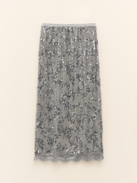 Grey sequin skirt