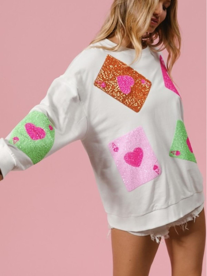 Sweat-shirt des cartes en...