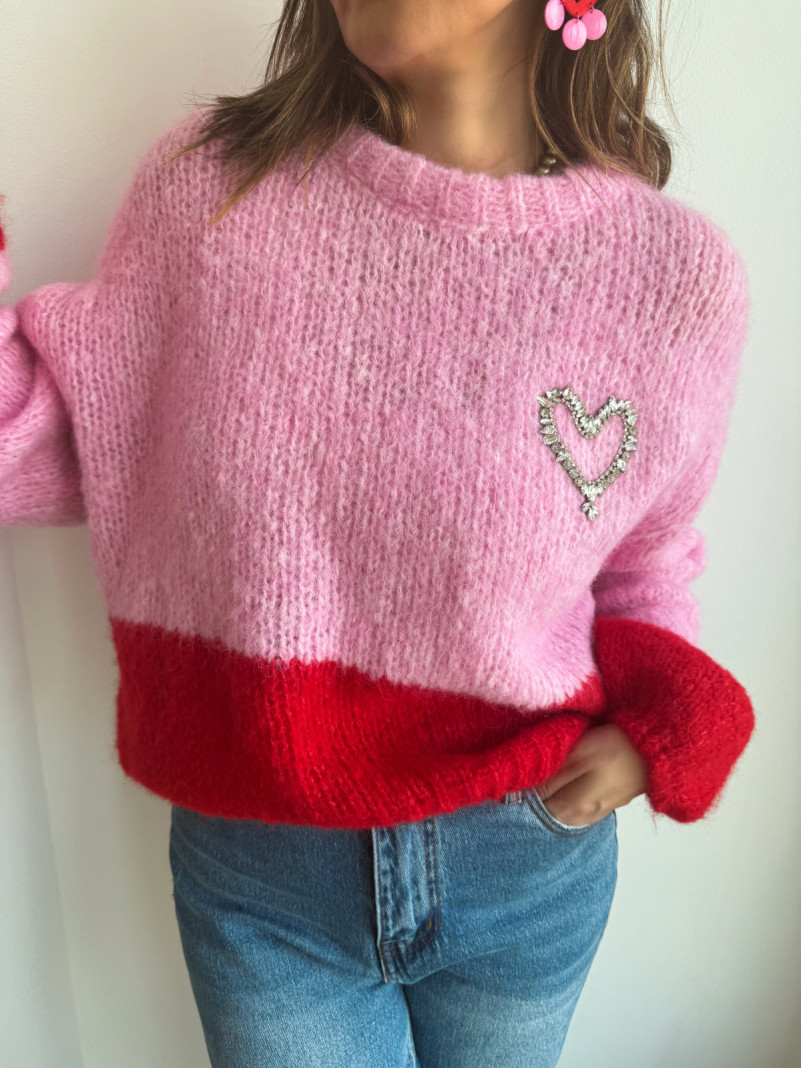 copy of Pull rose et rouge