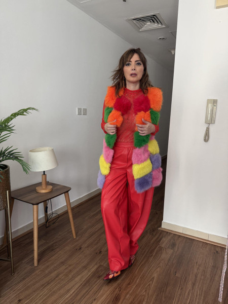 Fourrure rainbow cube