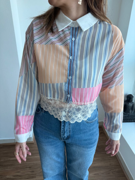 copy of Chemise coloré et dentelle