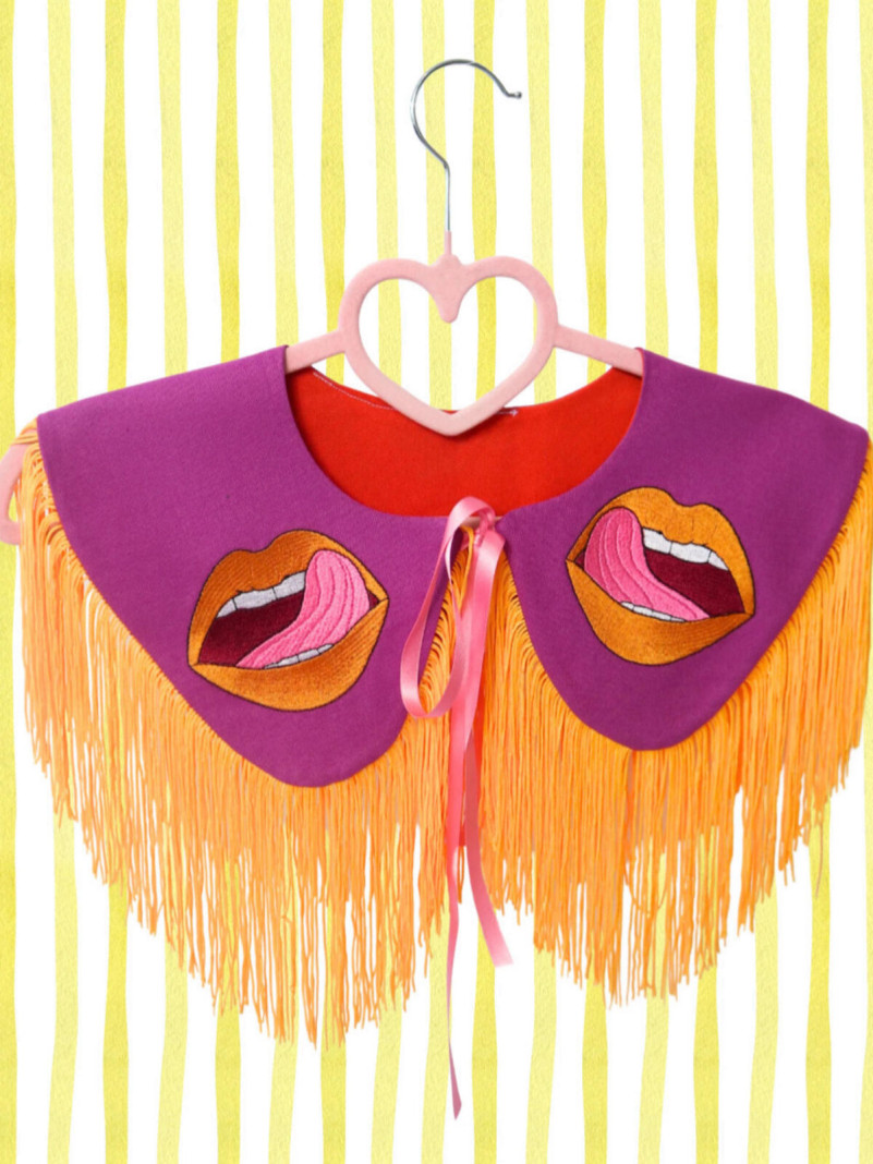 Purple & Orange Kiss Collar