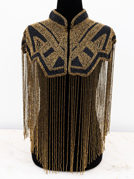 copy of Cape en perles de verre Ziggy or et noir