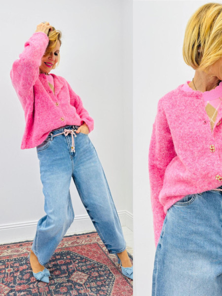 Camille Belted Barrel Jeans