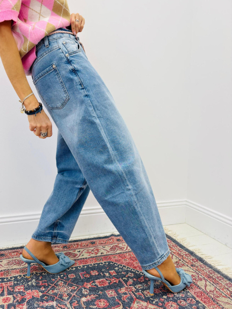 Jeans Barrel ceinture CAMILLE