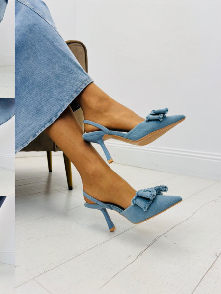 Escarpins denim bleu