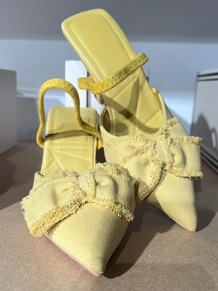 Escarpins denim jaune