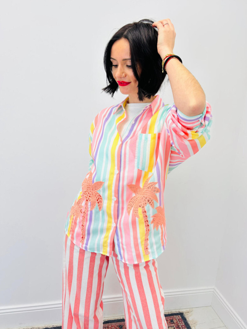 Chemise rayure color