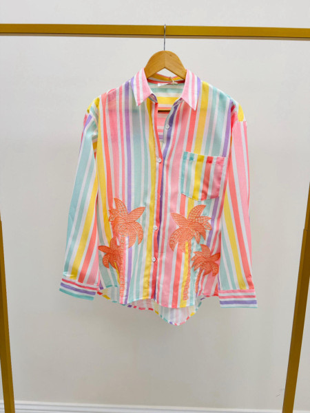 Chemise rayure color