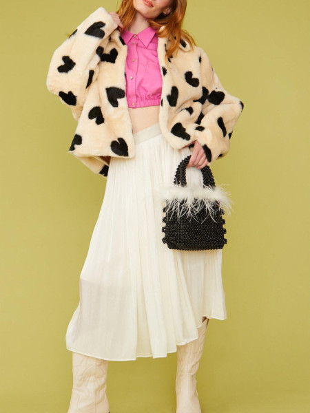 Manteau White Love Heart