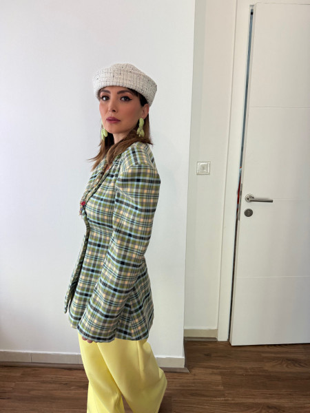 Blazer carreaux Sophia