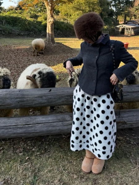 White Polka Dot Skirt