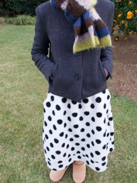 White Polka Dot Skirt
