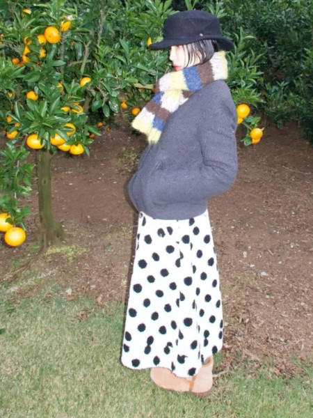 White Polka Dot Skirt