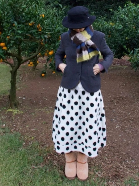 White Polka Dot Skirt