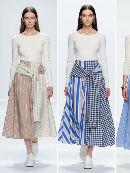 Two-Tone Shirt Skirt