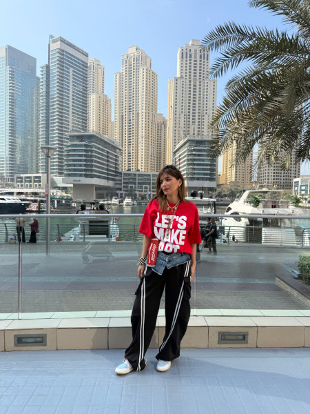 Sweatpants noir et jean