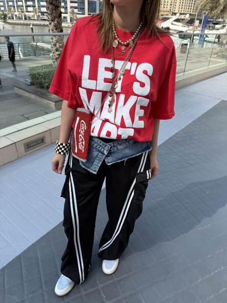 Sweatpants noir et jean