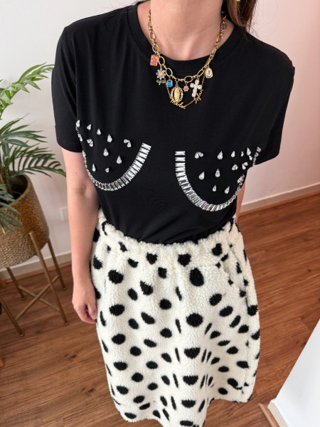 White Polka Dot Skirt