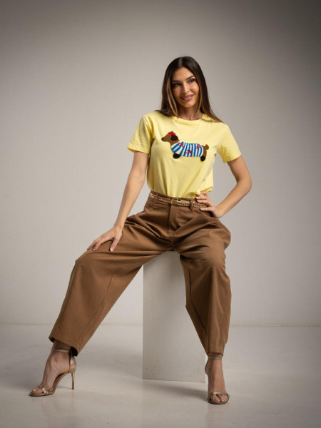 Butter Yellow Dachshund T-shirt