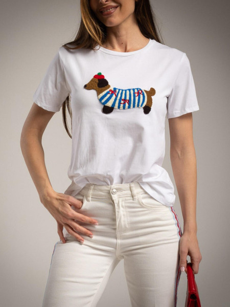 White Dachshund T-shirt