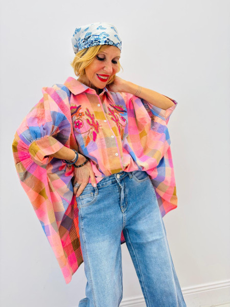 Pastel Embroidered Shirt