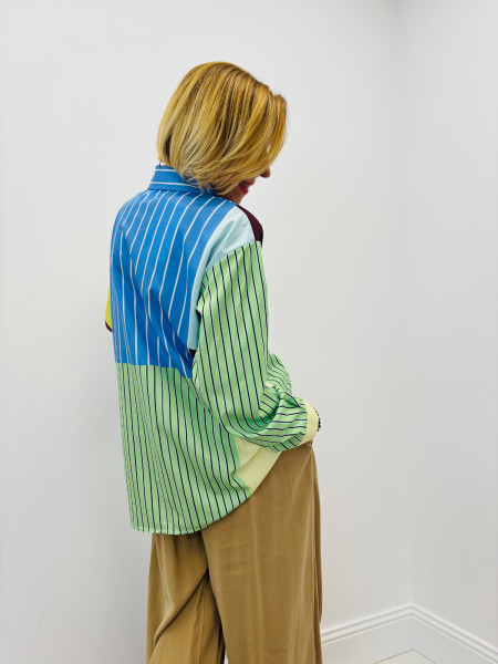 Patchwork Striped Shirt
