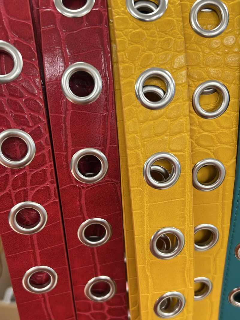 Ceinture Œillets Croco