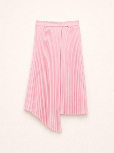 Asymmetric Pleated Skirt