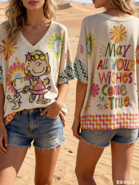 T-shirt Snoopy & Sally "Wishes"