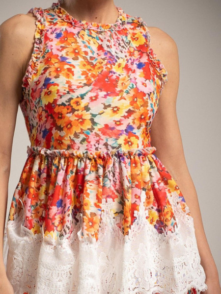 Ensemble Floral Peplum & Flare