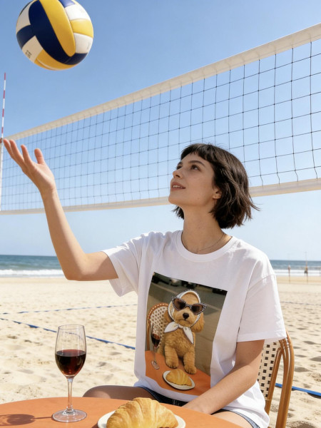 T-shirt "Caniche French Riviera"