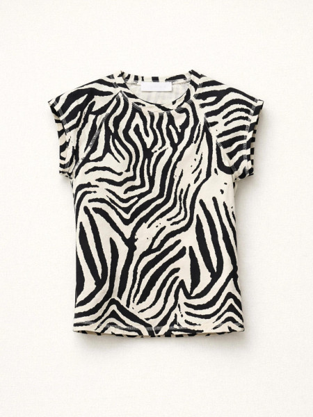 Top Crop Sans Manches Imprimé Zèbre