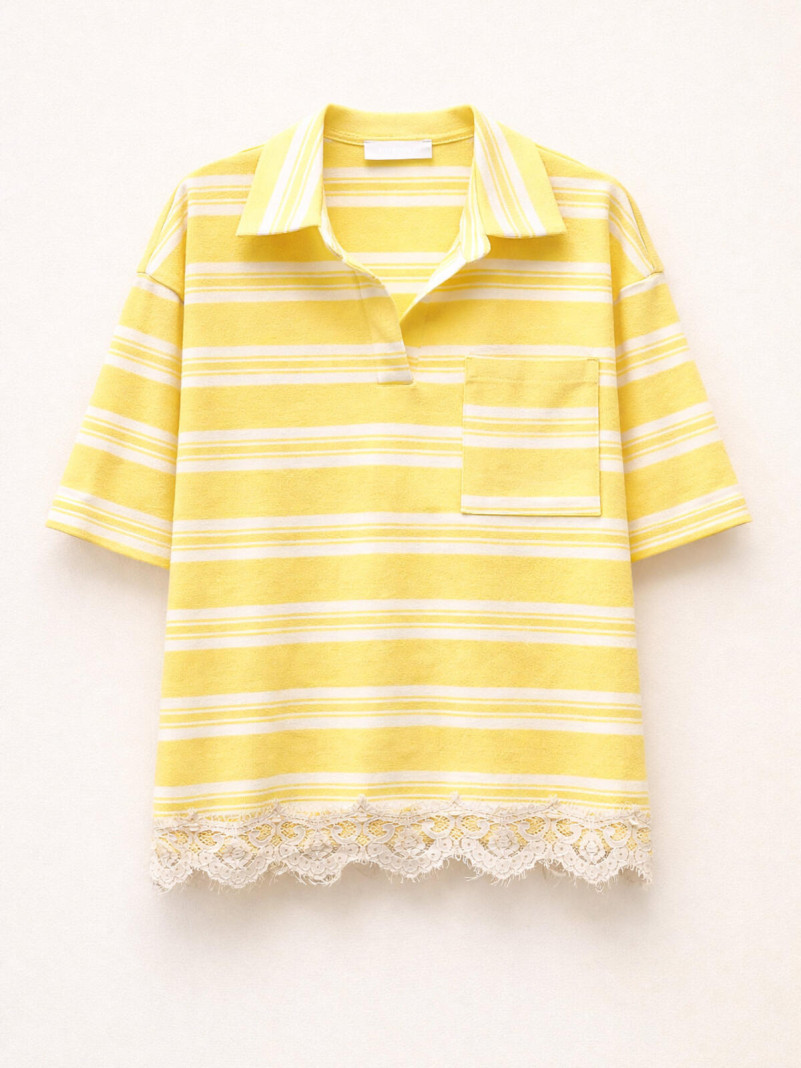 Polo Rayé avec Bordure...