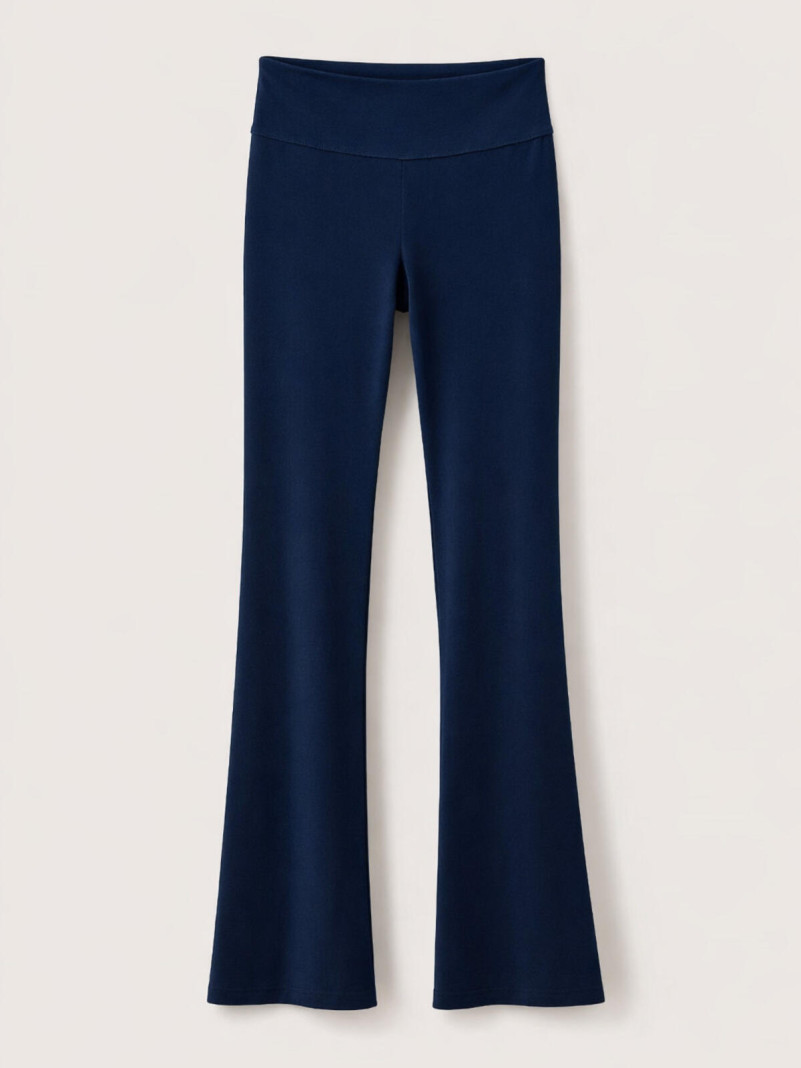 Pantalon Flare Bleu Marine...