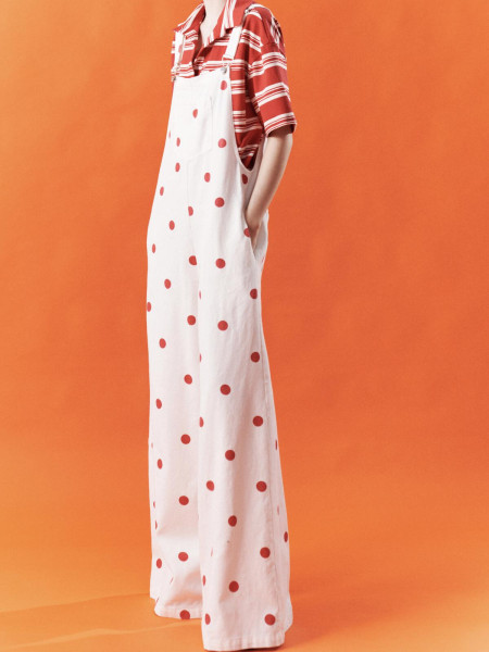 Salopette Large à Pois