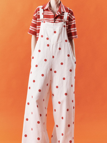 Salopette Large à Pois