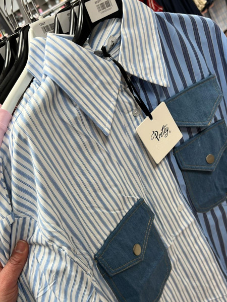 "Pretty Denim" Mix-Match Shirt
