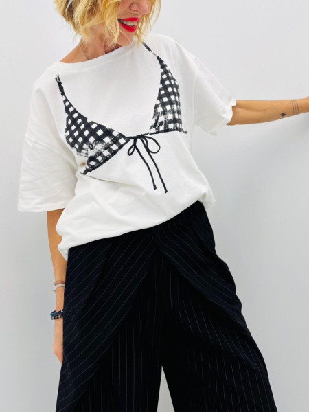 "Bikini Gingham" Oversize T-Shirt
