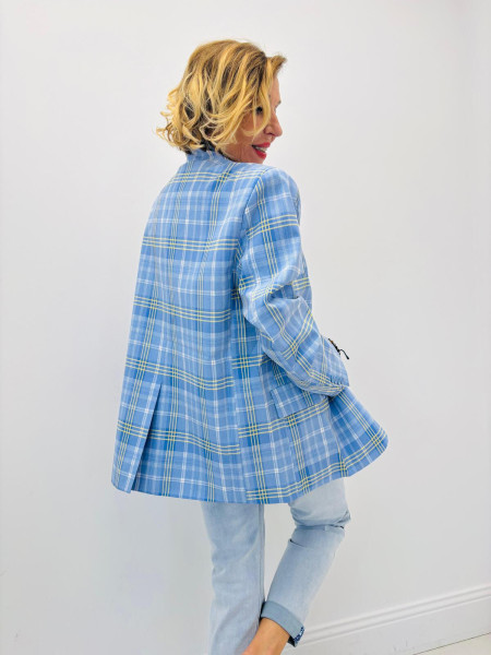 Blazer Oversize "Ciel Écossais"
