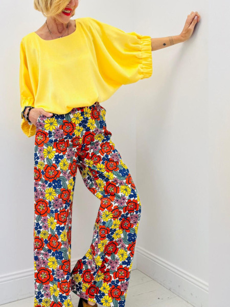 "Sun Yellow" Satin Blouse