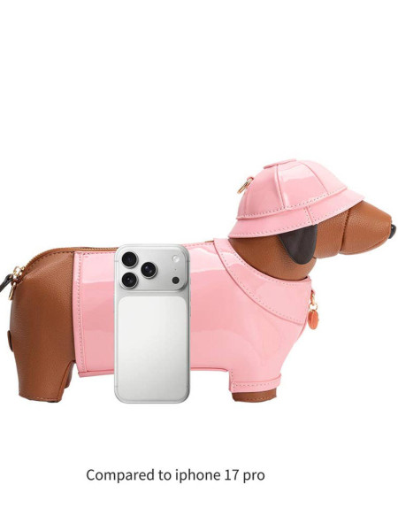 Sac Bandoulière "Teckel Inspecteur" Rose