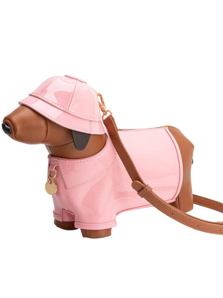 Sac Bandoulière "Teckel Inspecteur" Rose