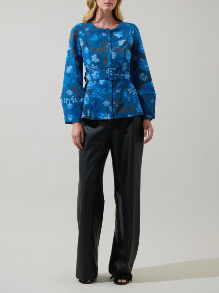 Veste Basque Bleu Cobalt