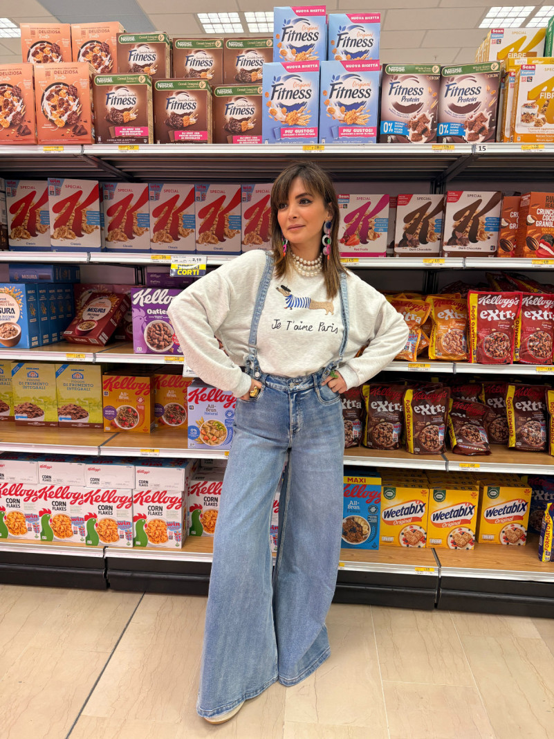 Jeans bretelles amovibles