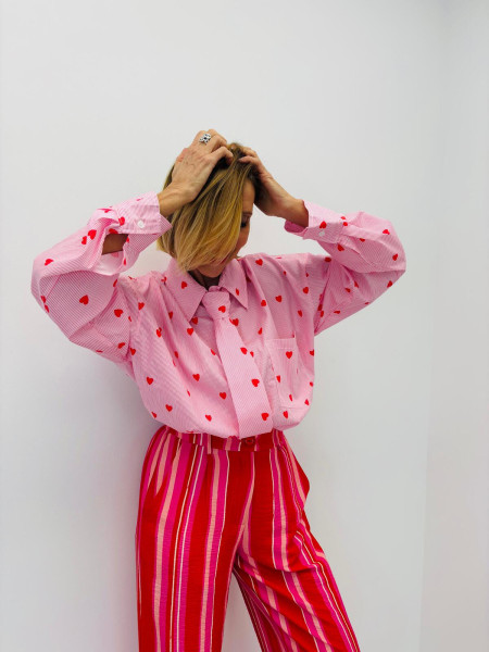 Chemise Rose avec Cravate
