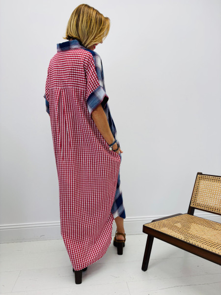 Chemise Longue à Carreaux Vichy