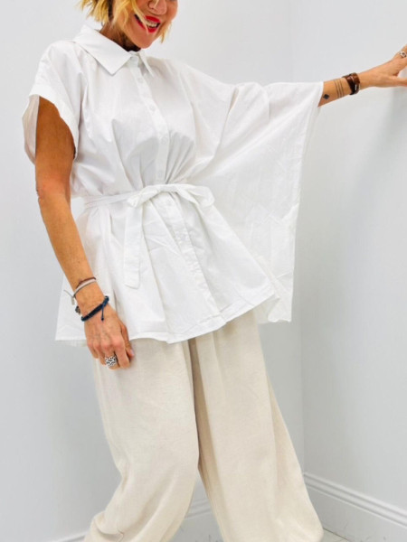 Chemise Noire Déstructurée Asymétrique