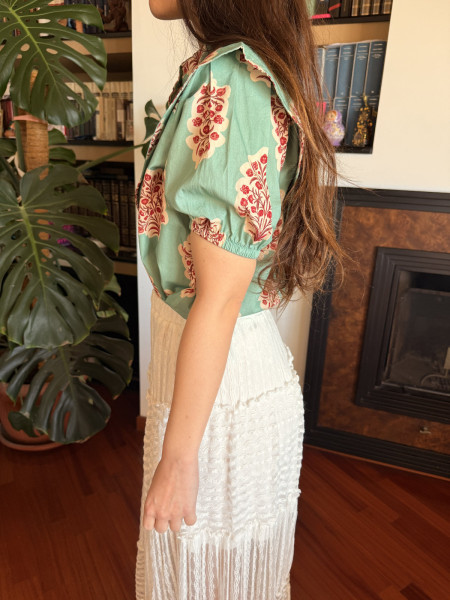 Chemise Imprimé Floral Baroque