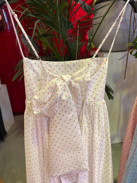 Robe Longue à Pois Rétro